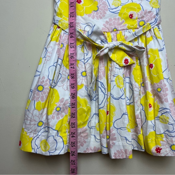 J. Crew Crewcuts Girls White floral sleeveless Sundress Yellow Pink Blue Poppy 6 - Picture 10 of 15